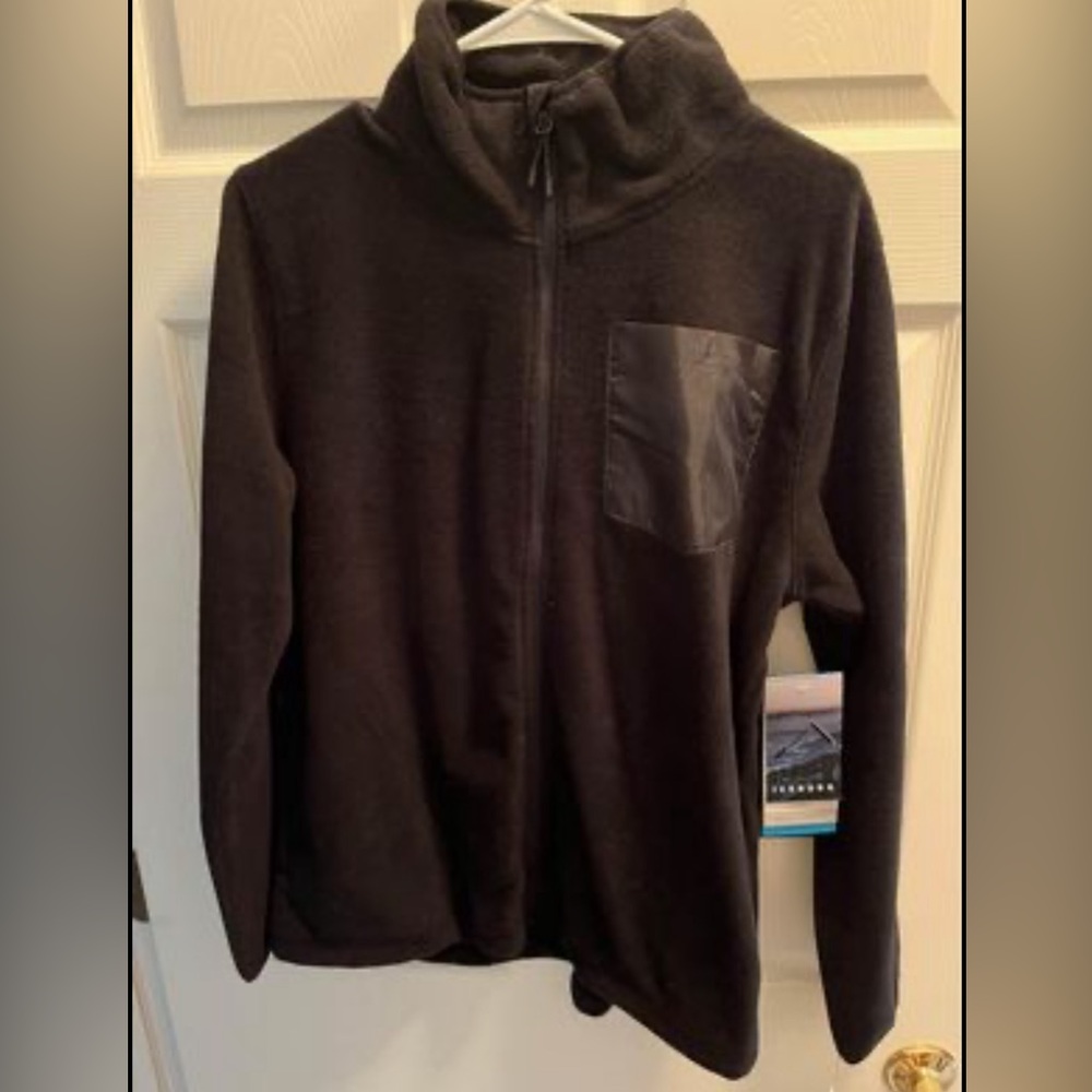 Brand New with Tags ~ Iceburg Outwear Women’s Large Black Zip Fleece Jacket